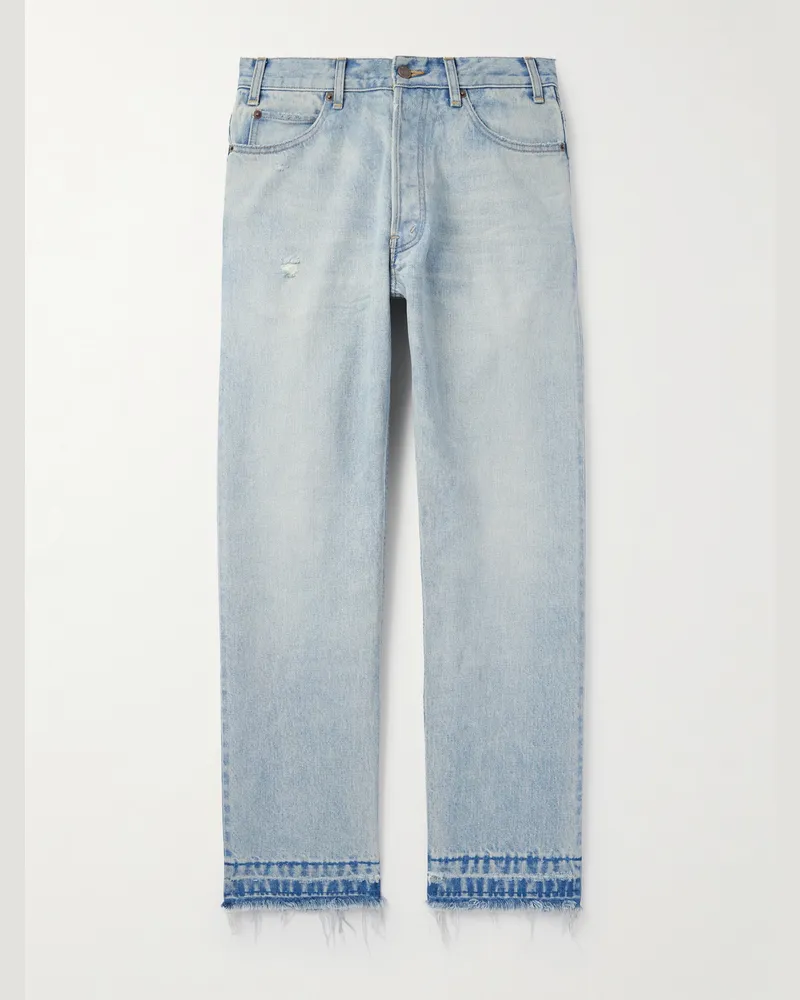 Celine Wesley gerade geschnittene Jeans mit Distressed-Details Blau