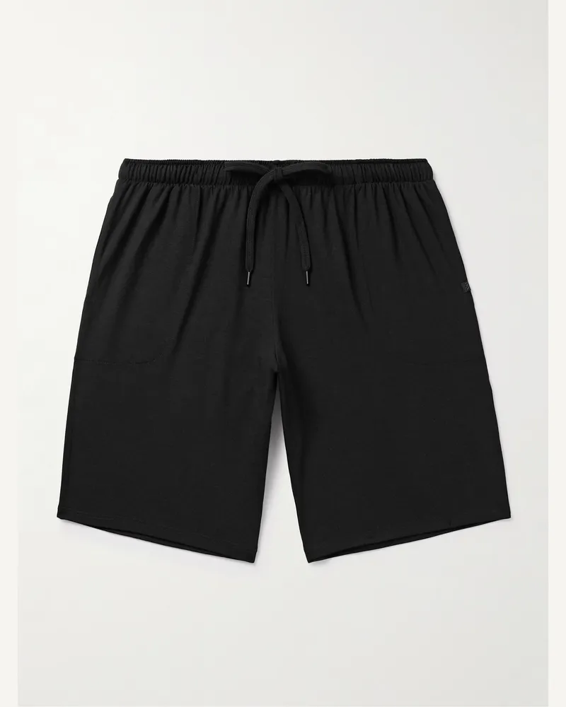 Derek Rose Basel Stretch-Micro Modal Jersey Pyjama Shorts Black