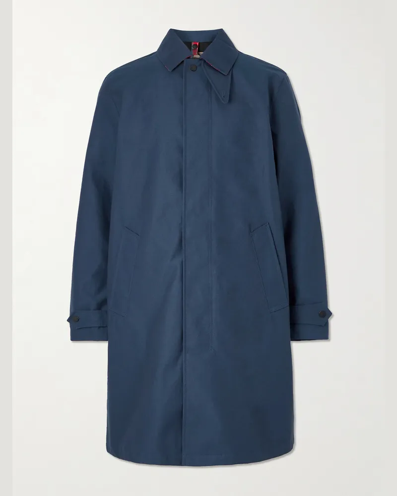 Baracuta Fraser 3L Mantel aus Gabardine aus einer Baumwollmischung Blau