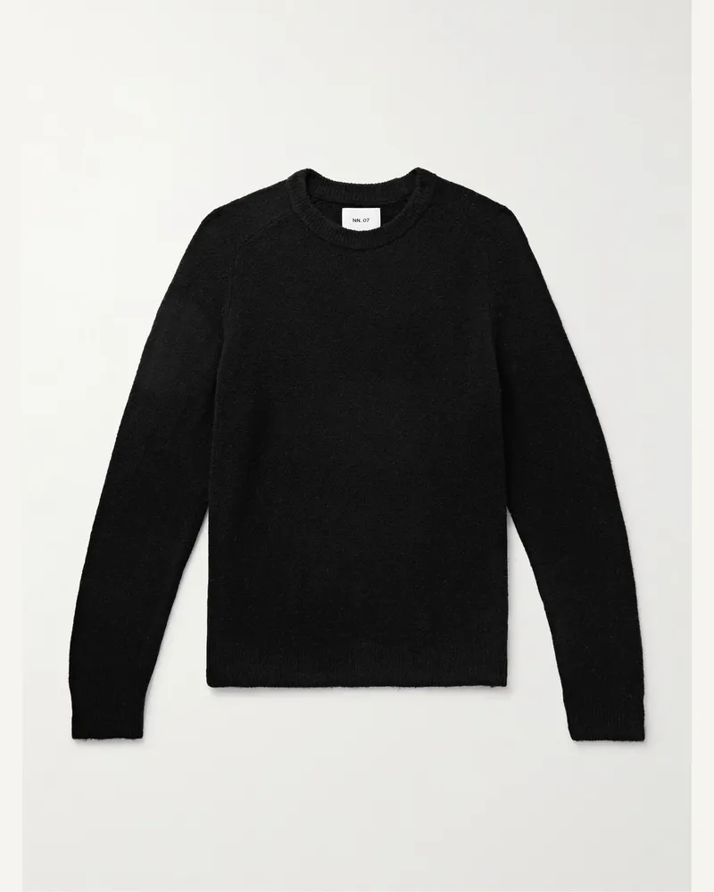 NN 07 John 6683 Pullover aus einer Wollmischung Schwarz