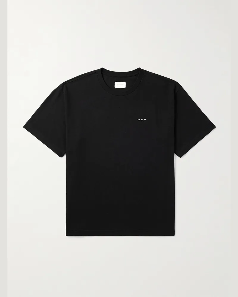 Aimé Leon Dore T-Shirt aus Baumwoll-Jersey mit Logoprint Schwarz