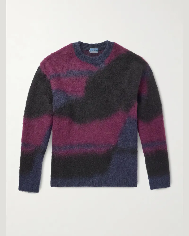 Blue Blue Japan Dégradé Brushed Jacquard-Knit Sweater Blue