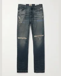 GALLERY DEPT. Starr 5001 gerade geschnittene Jeans mit Farbspritzern in Distressed-Optik Schwarz