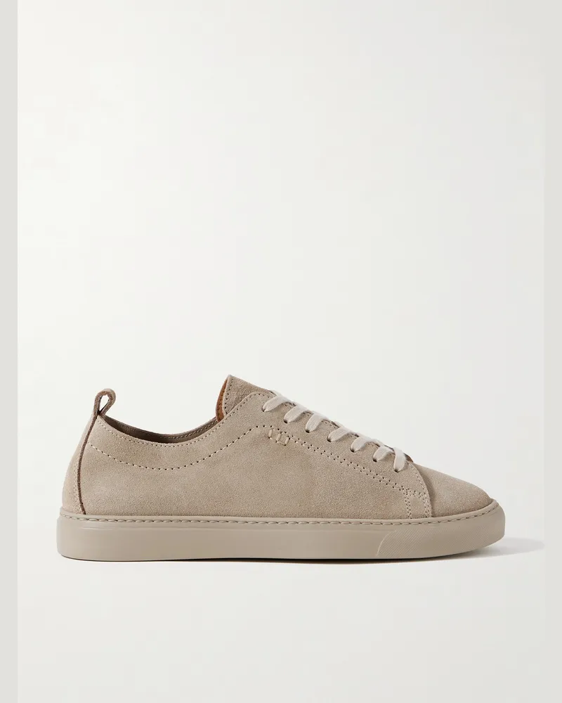 MR P. Sneakers aus Veloursleder mit Perforationen Neutral