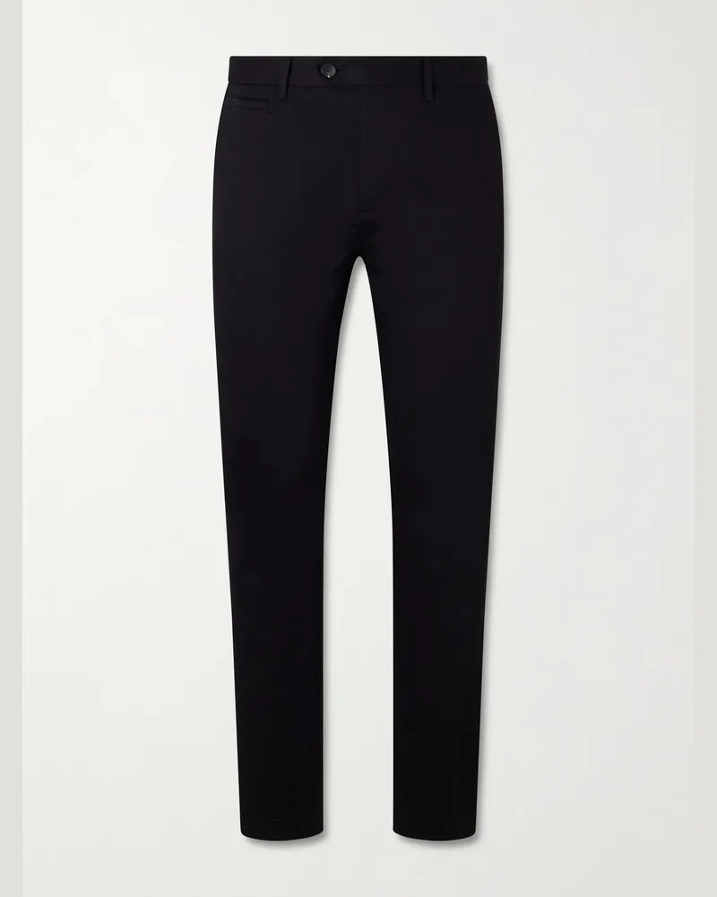 MR P. Samuel Straight-Leg Organic Cotton Chinos Black