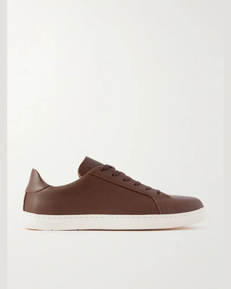 George Cleverley Jack III Leather Sneakers Brown