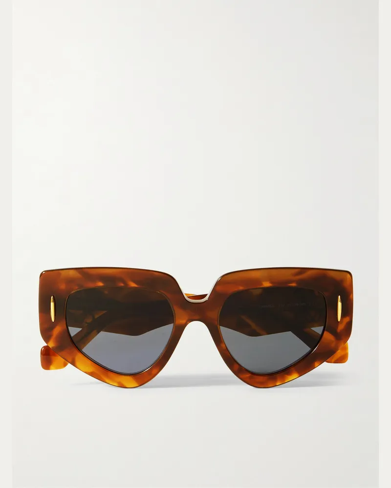 Loewe Sonnenbrille mit Cat-Eye-Rahmen aus Azetat in Schildpattoptik Horn