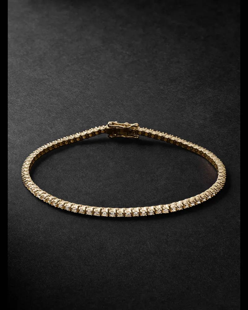 Kolours Spectra Tennisarmband aus 14 Karat Gold mit Diamanten Gold