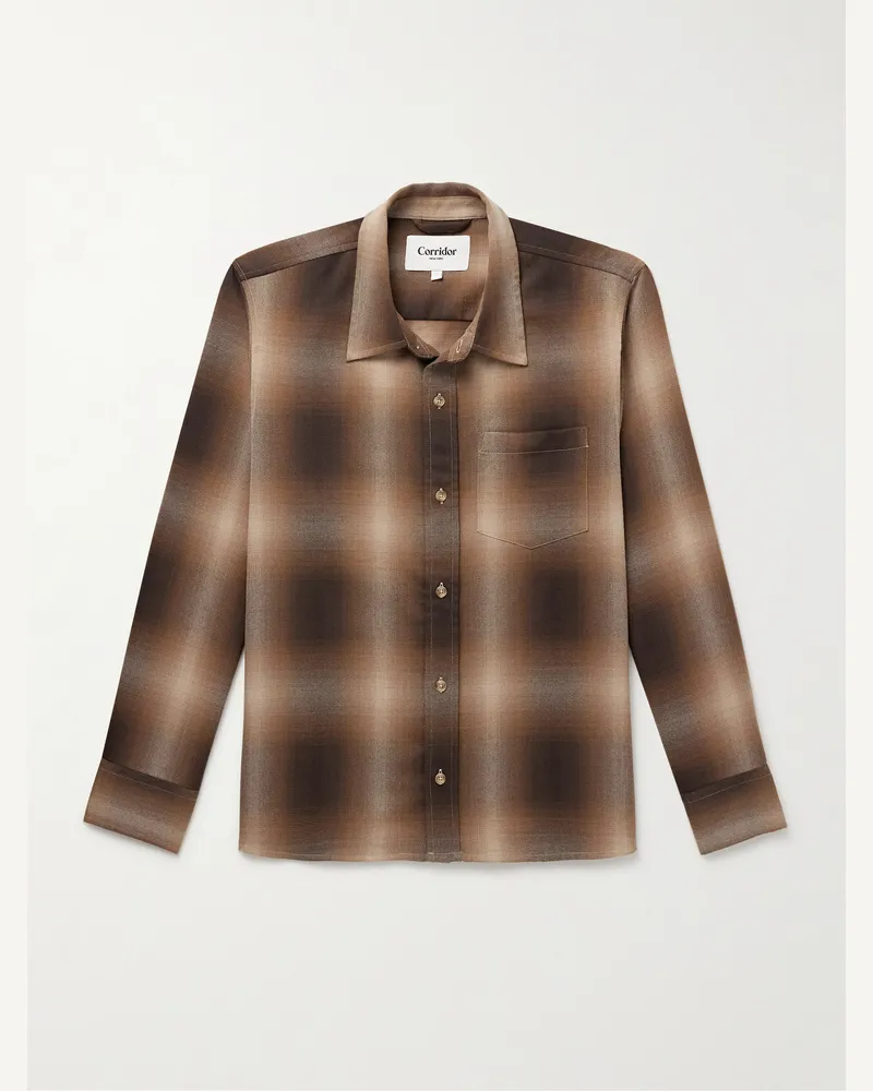 Corridor Rhinebeck kariertes Hemd aus Flanell Braun