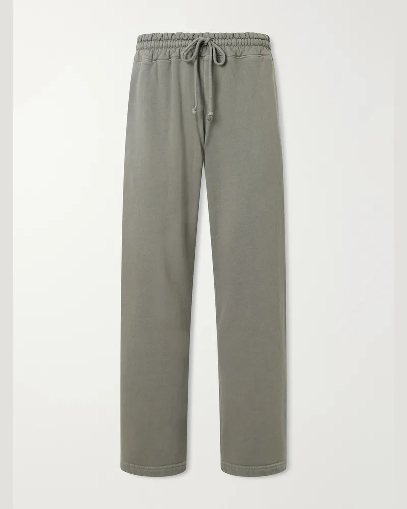 Cherry Los Angeles Cotton-Fleece Drawstring Sweatpants Gray