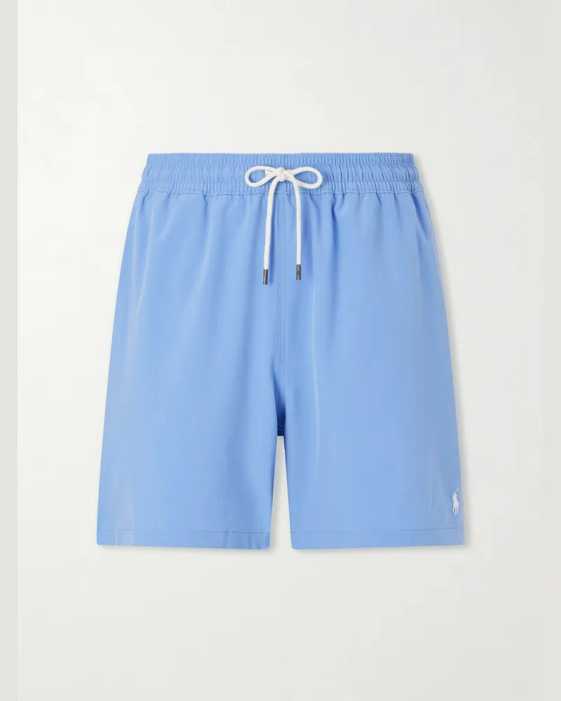 Ralph Lauren Traveler Straight-Leg Recycled Swim Shorts Blue