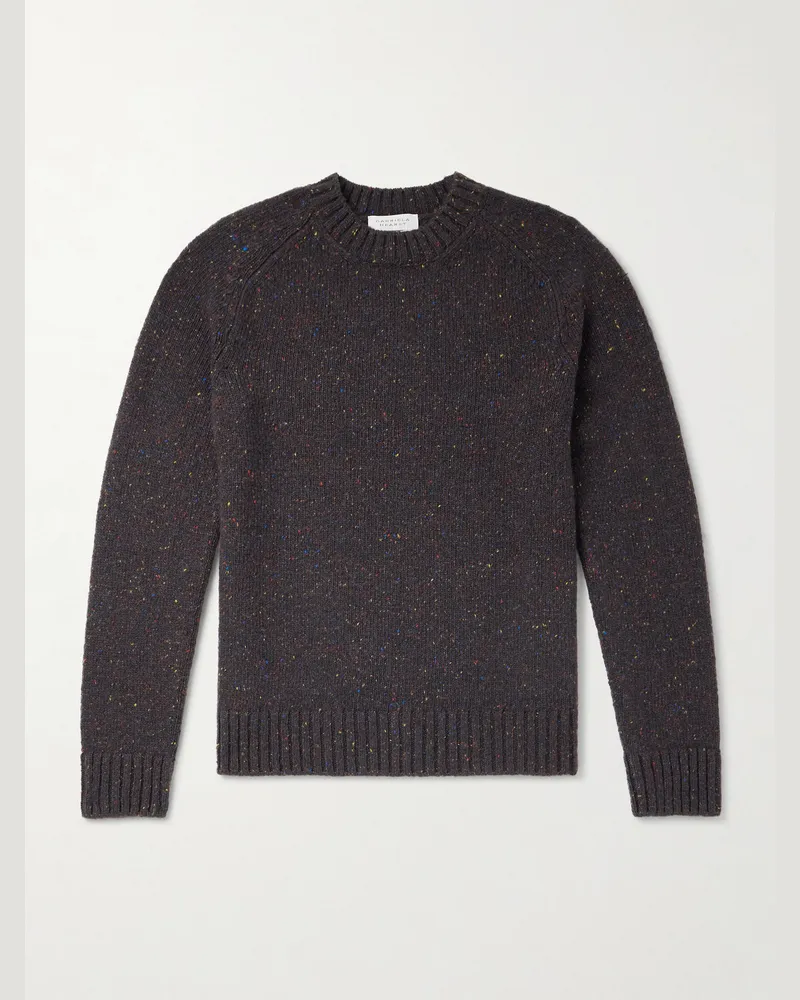 Gabriela Hearst Daniel Pullover aus gesprenkeltem Kaschmir Grau