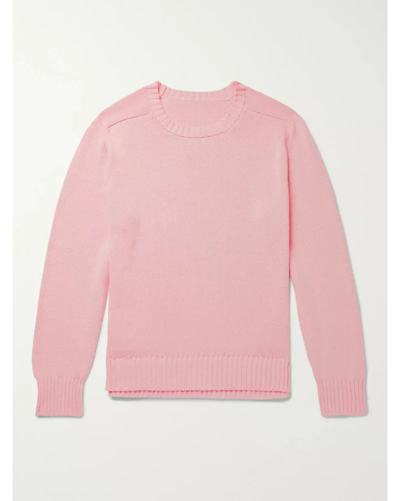 Anderson & Sheppard Pullover aus Baumwolle Pink