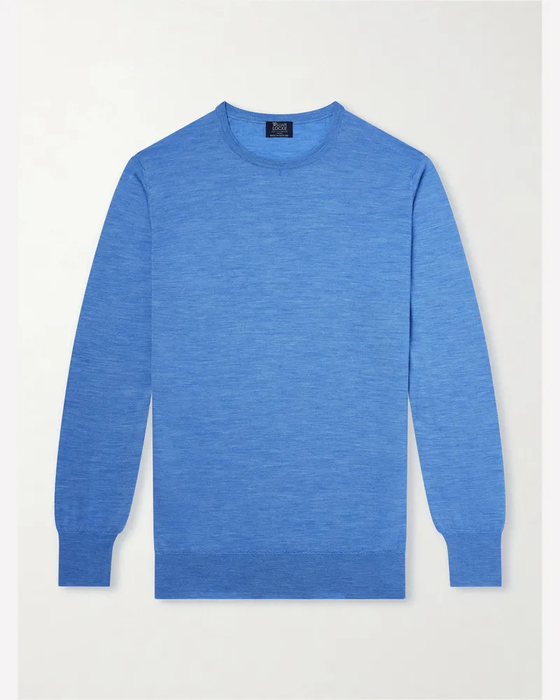 William Lockie Merino Wool Sweater Blue