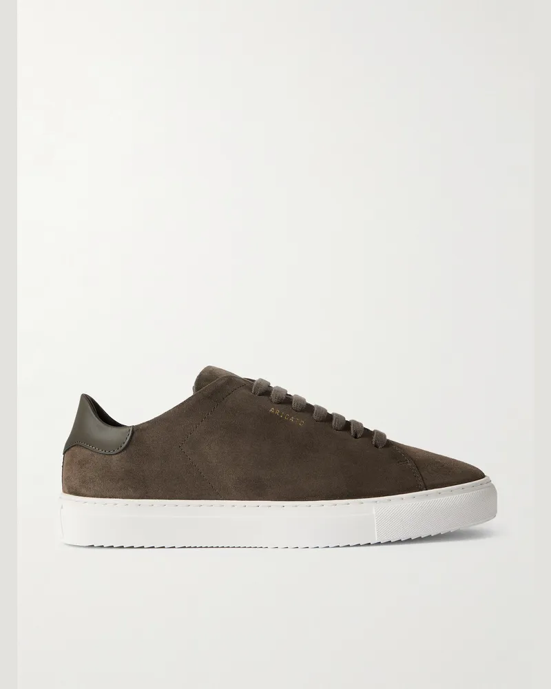 Axel Arigato Clean 90 Sneakers aus Veloursleder mit Lederbesatz Braun