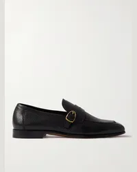 Tom Ford Sean Pennyloafers aus vollnarbigem Leder mit Schnalle Schwarz