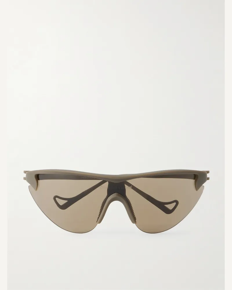 District Vision Yukinori Range Finder Sonnenbrille mit durchgehendem D-Rahmen aus Azetat Braun