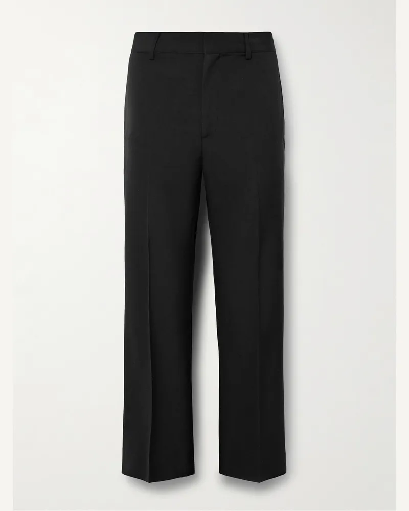 Acne Studios Pilos schmal und gerade geschnittene Hose aus Crêpe Schwarz