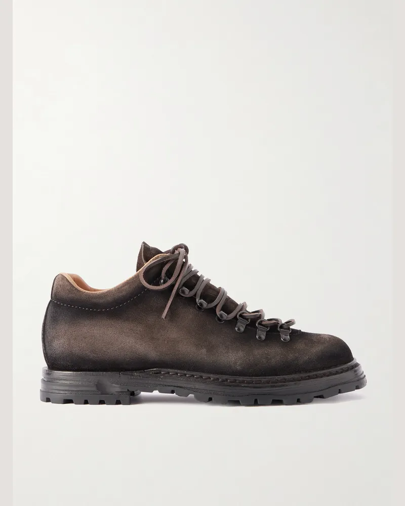 Officine Creative Italia Artik Schnürschuhe aus Veloursleder Braun