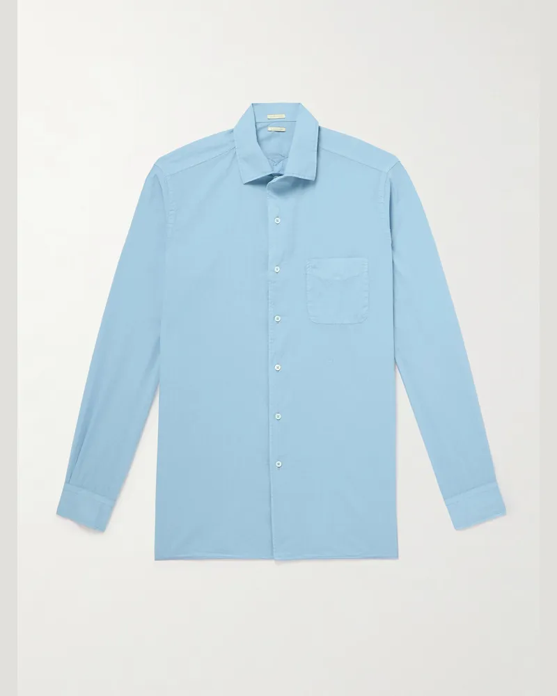 Massimo Alba Bowles Hemd aus Baumwolle Blau