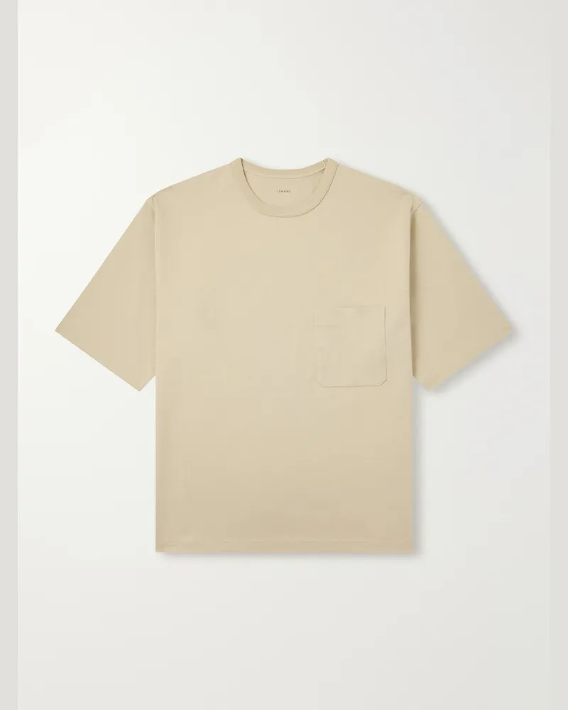 Christophe Lemaire Cotton Jersey T-Shirt Neutrals