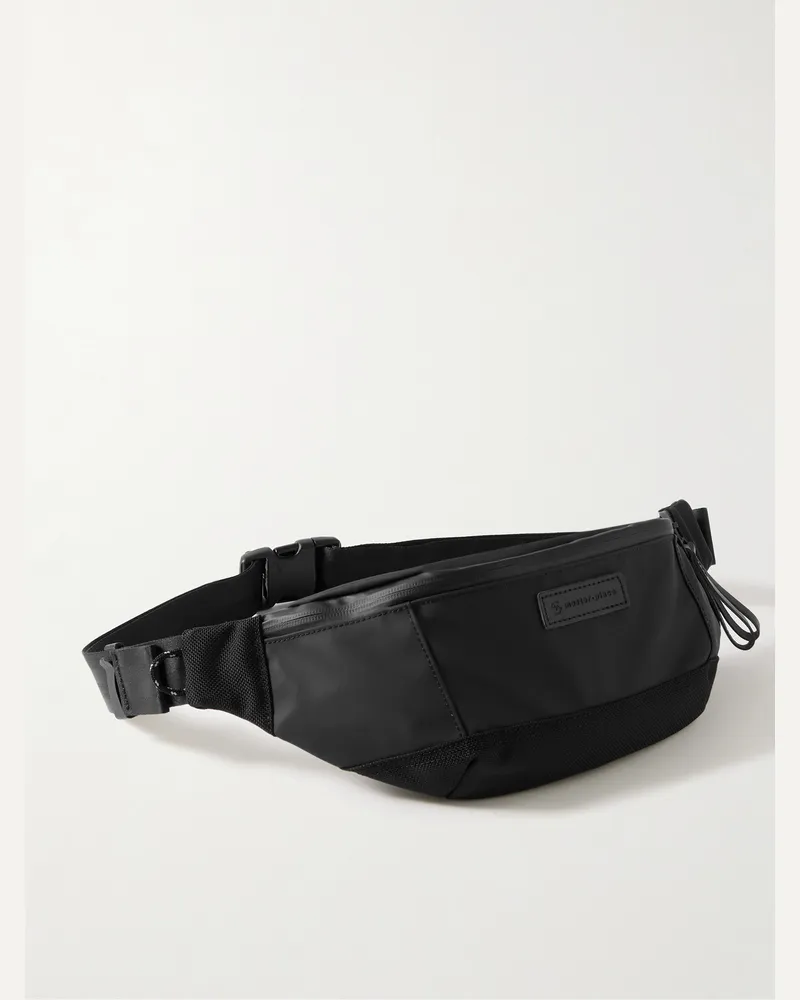MASTER PIECE Slick Rubberised Shell and CORDURA® Ballistic Nylon Belt Bag Black