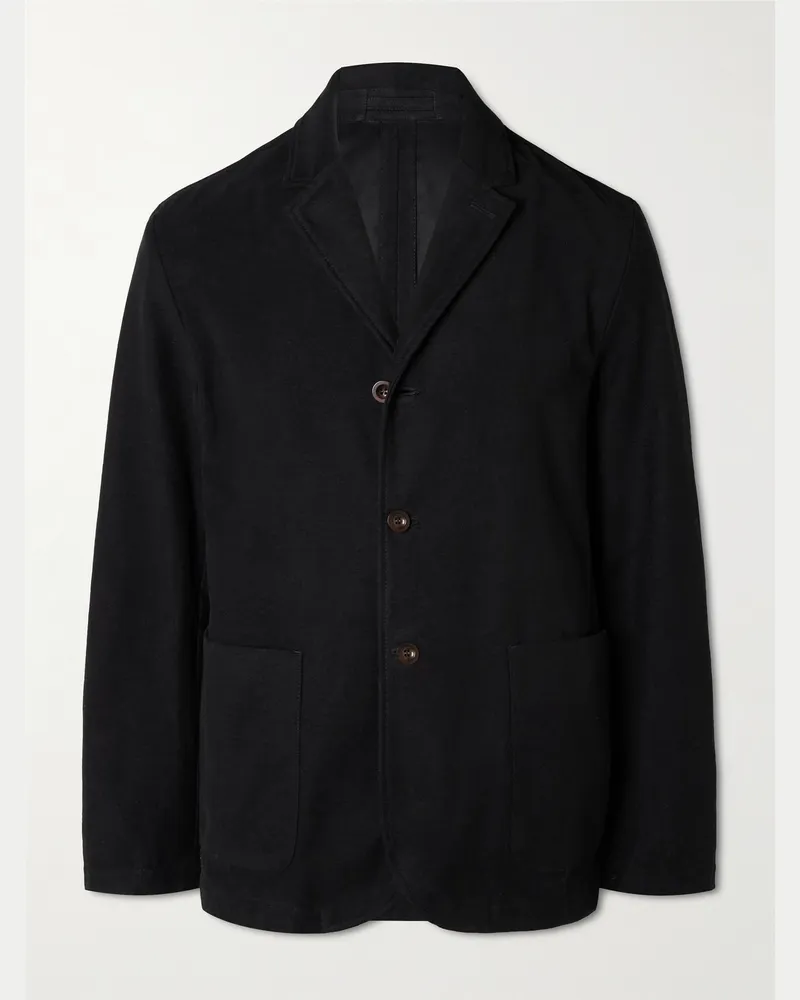 MR P. Organic Cotton-Blend Moleskin Suit Jacket Black