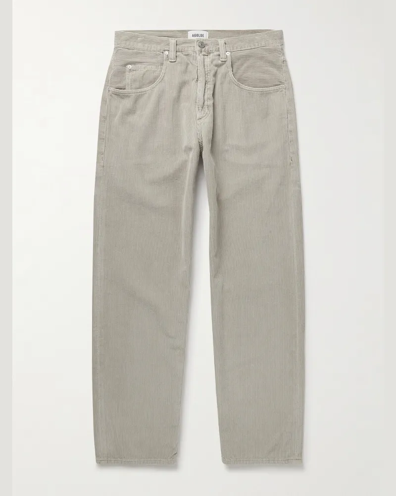 AGOLDE Fusion gerade geschnittene Hose aus Baumwollcord Neutral