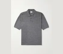 Cassandre Logo-Embroidered Wool Polo Shirt