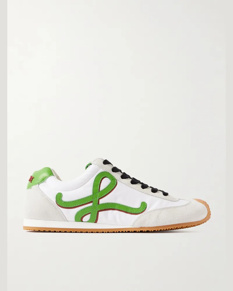 Loewe Louis Wain Ballet Runner 2.0 Sneakers aus Leder mit Velourslederbesatz Weiß