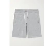 Gerade geschnittene Shorts aus Baumwoll-Jersey mit Kordelzugbund