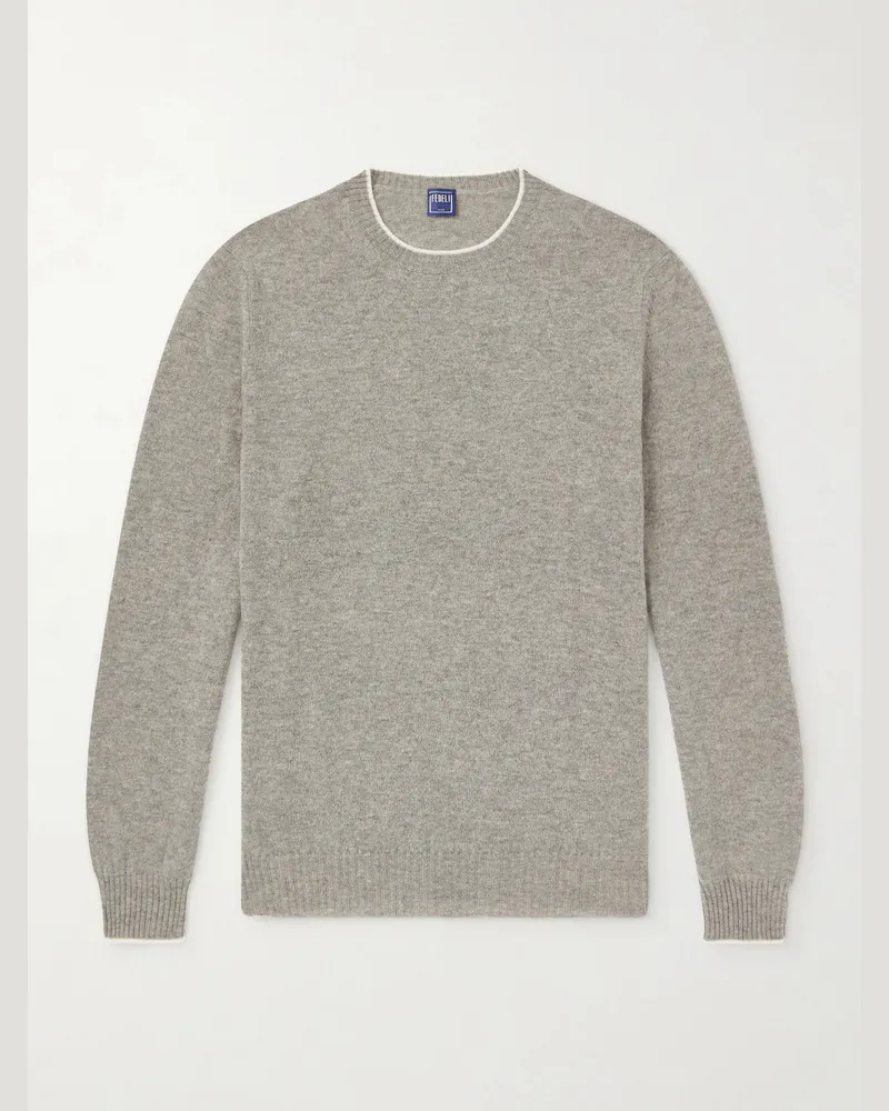 Fedeli Argentina Persia Pullover aus Kaschmir Grau