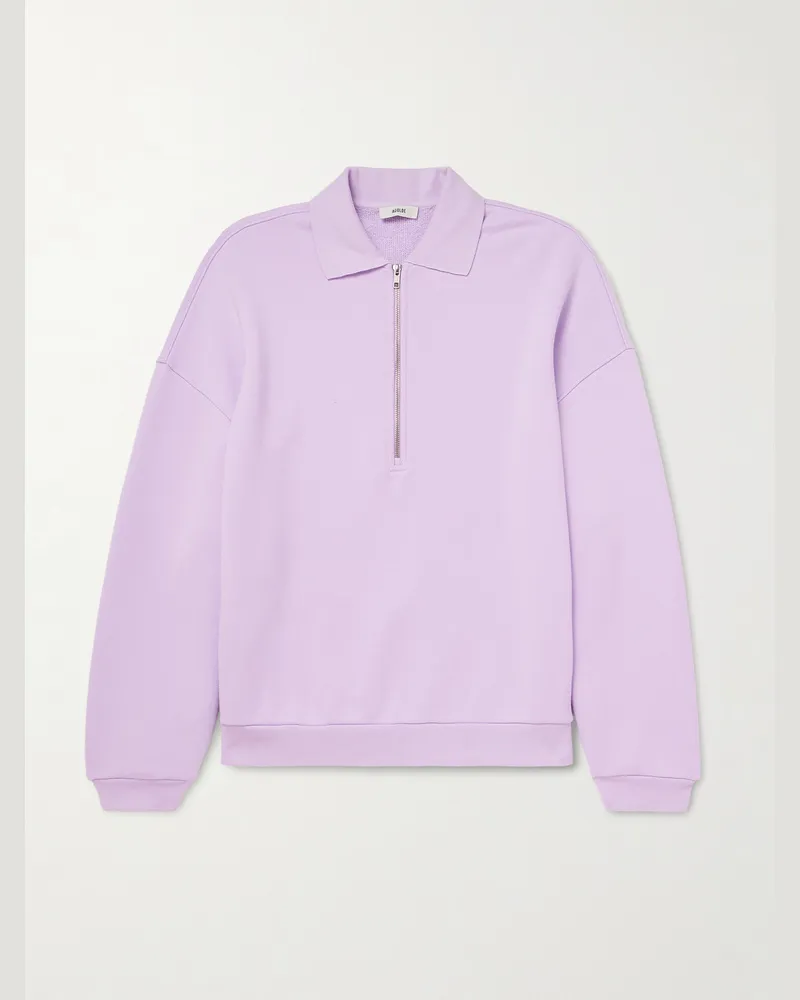 AGOLDE Pace Sweatshirt aus Baumwoll-Jersey mit kurzem Reißverschluss Pink