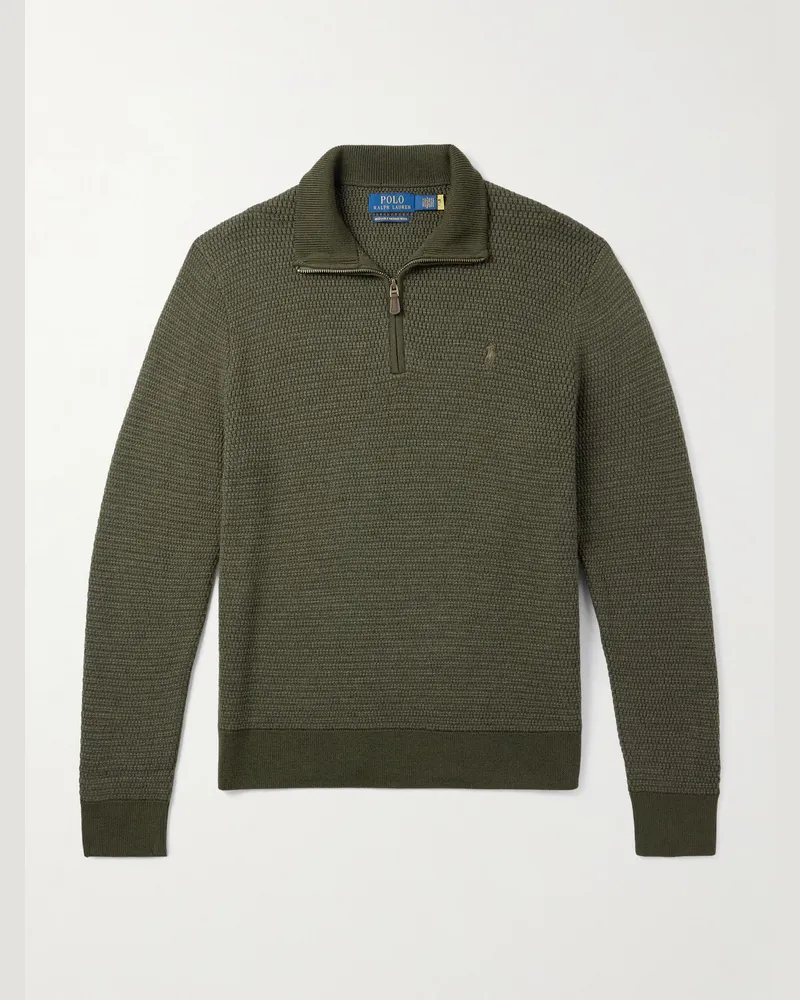 Ralph Lauren Troyer aus Merinowolle mit Logostickerei Grün