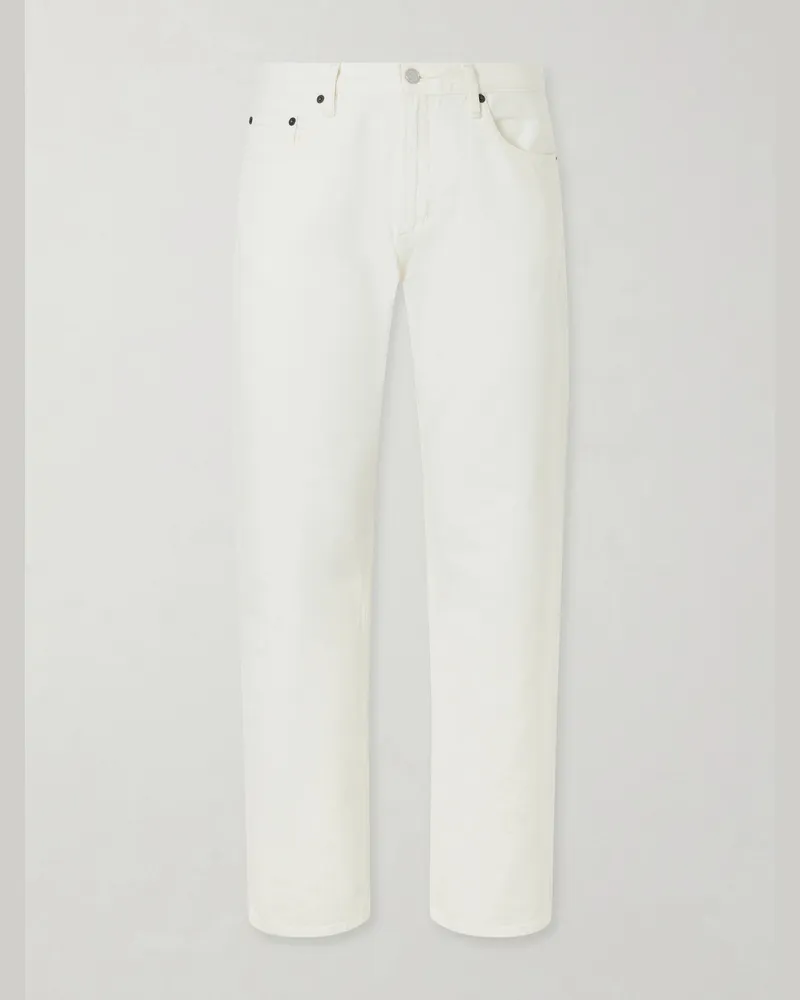 Frame Denim Straight-Leg Jeans White
