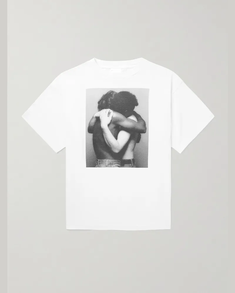 SAINT MXXXXXX Robert Mapplethorpe Printed Cotton-Jersey T-Shirt White