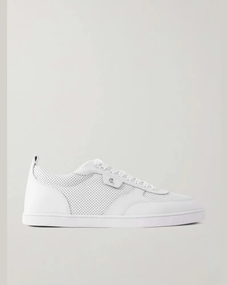Christian Louboutin Tutti Rui Perforated Leather Sneakers White