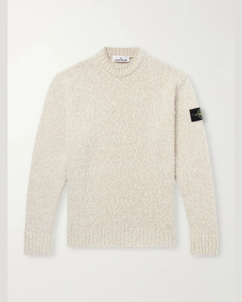 Stone Island Speckled Wool Nylon Sweater Neutrals