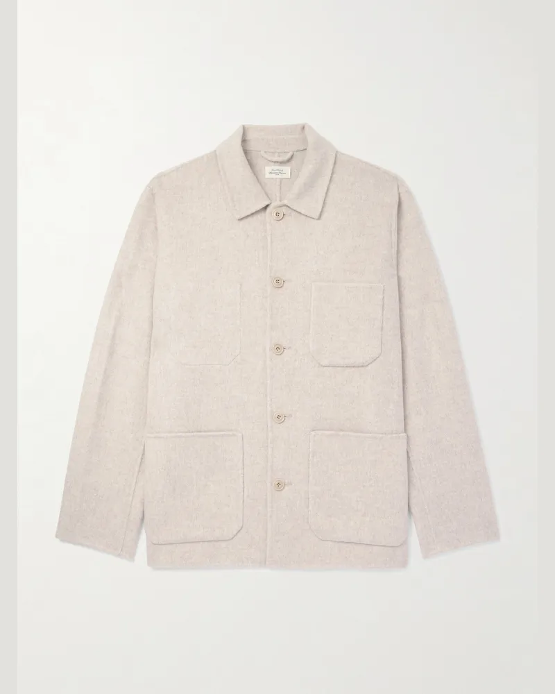 Hartford Jay Double-Faced Wool-Blend Jacket Neutrals