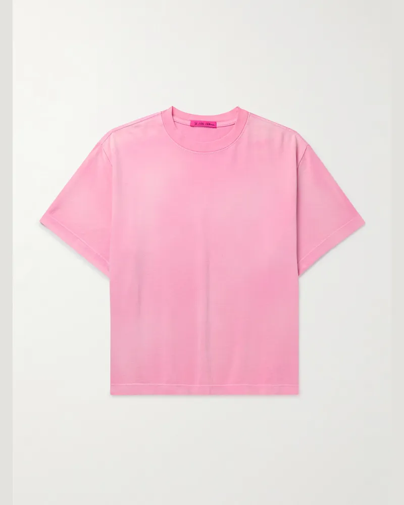The Elder Statesman T-Shirt aus Jersey aus einer Baumwoll-Kaschmirmischung in sonnengebleichter Optik Pink