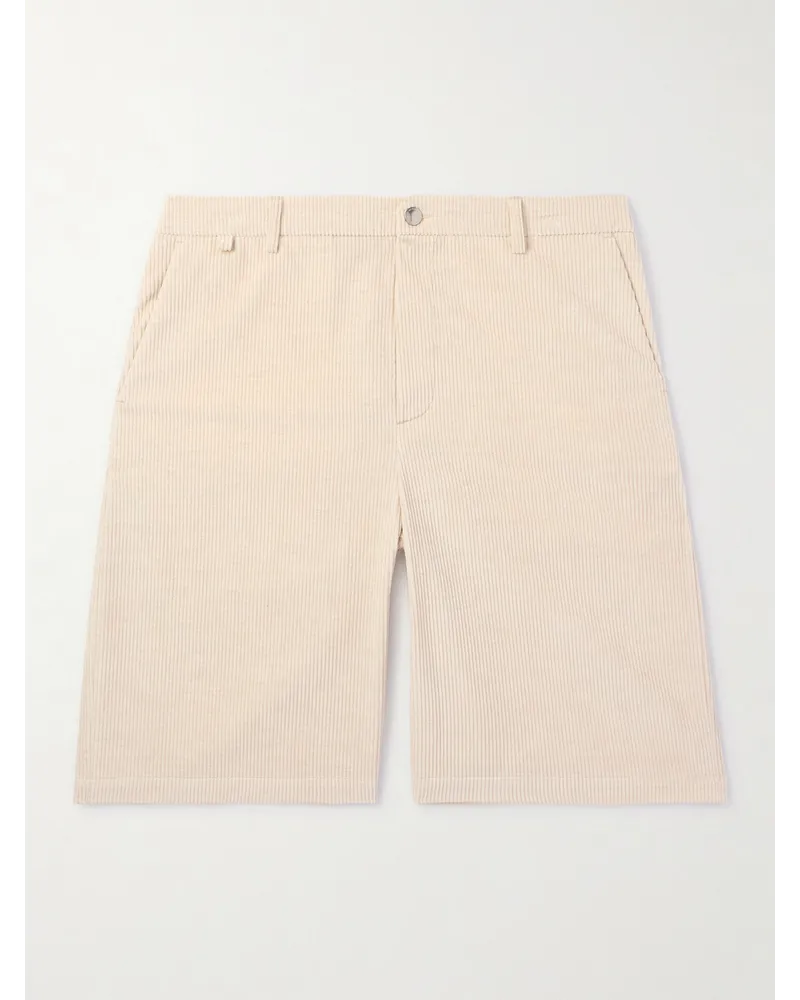 A Kind Of Guise Dejan Shorts aus Baumwollcord Weiß