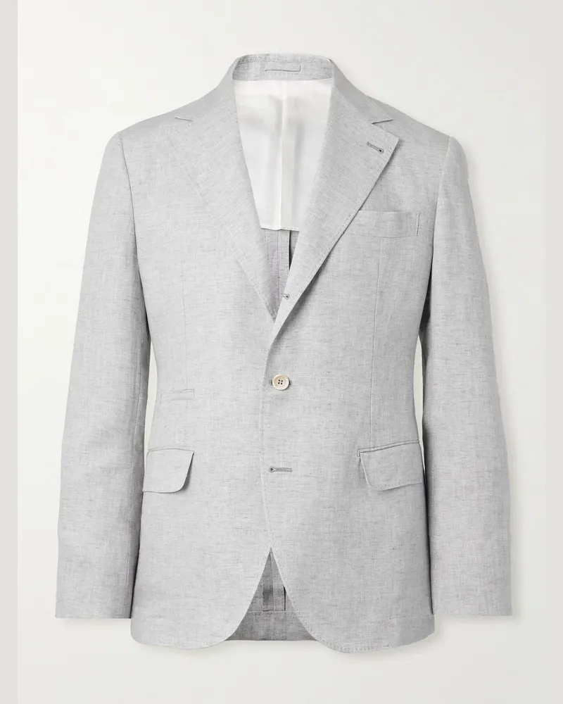 Brunello Cucinelli Sakko aus Leinen Grau