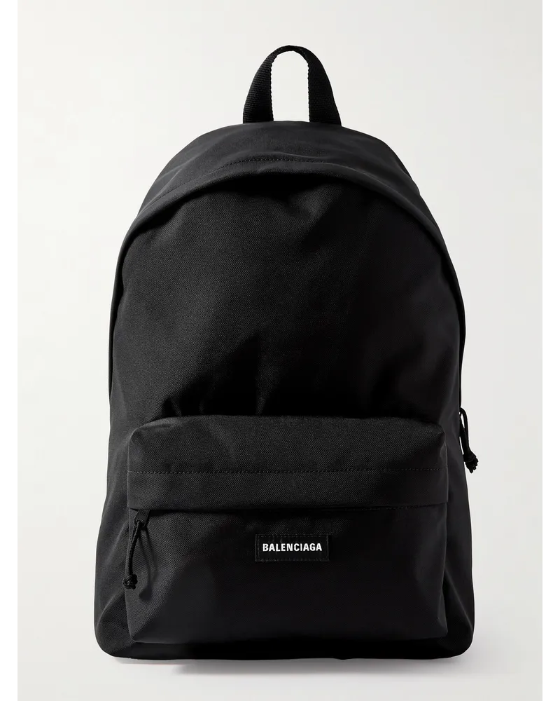 Balenciaga Explorer Rucksack aus Canvas Schwarz