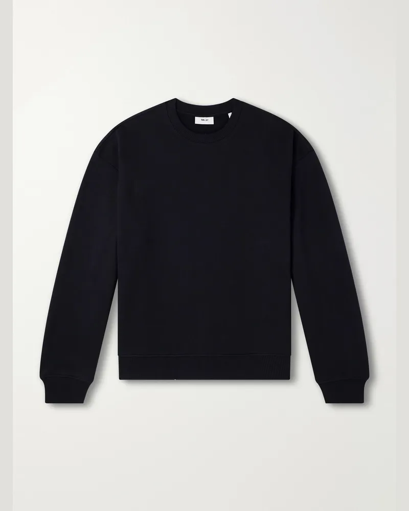 NN 07 David 3014 Organic Cotton-Jersey Sweatshirt Blue