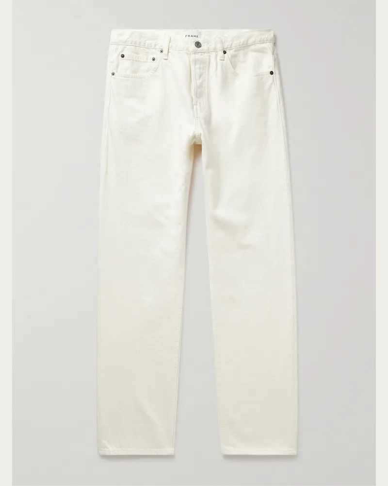 Frame Denim Gerade geschnittene Jeans Weiß