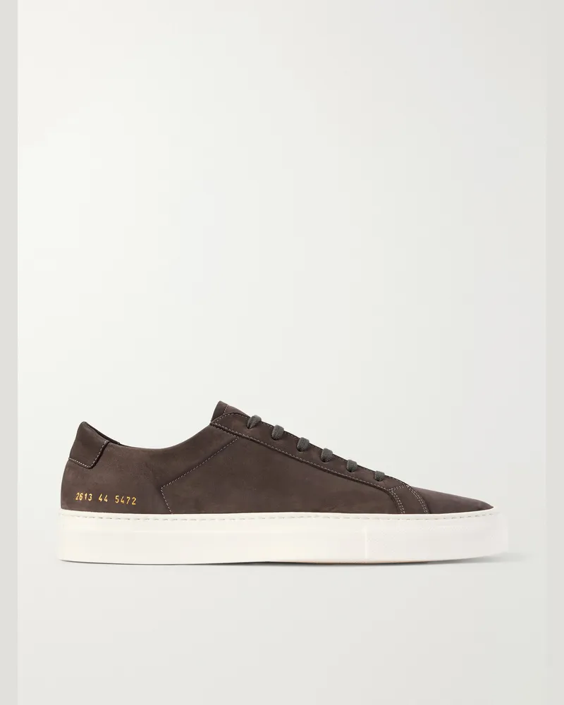 Common Projects Achilles Nubuck Sneakers Brown