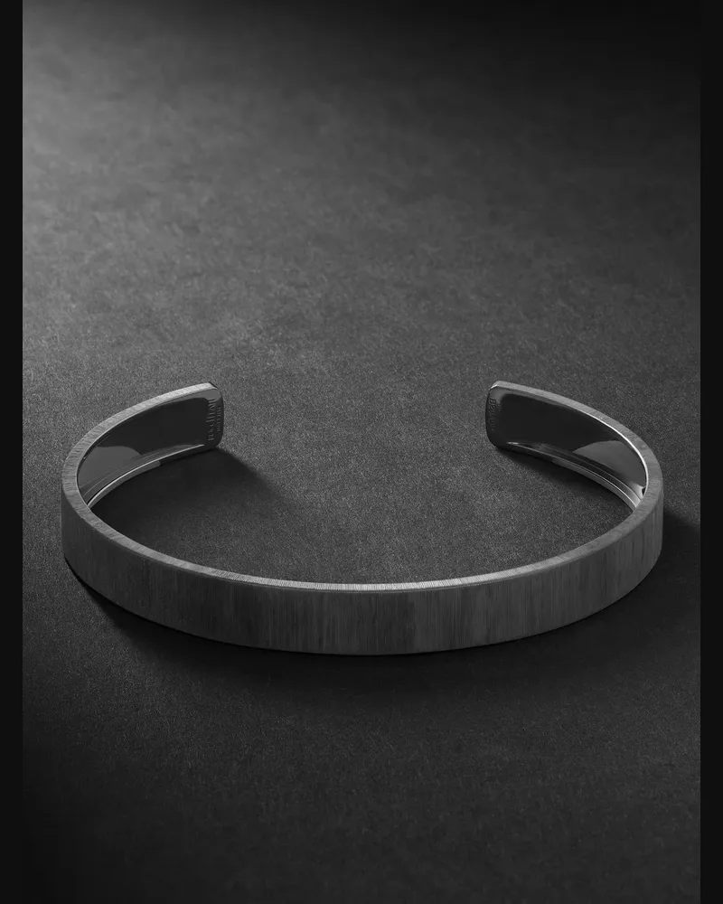 Buccellati Macri Blackened White Gold Cuff Silver