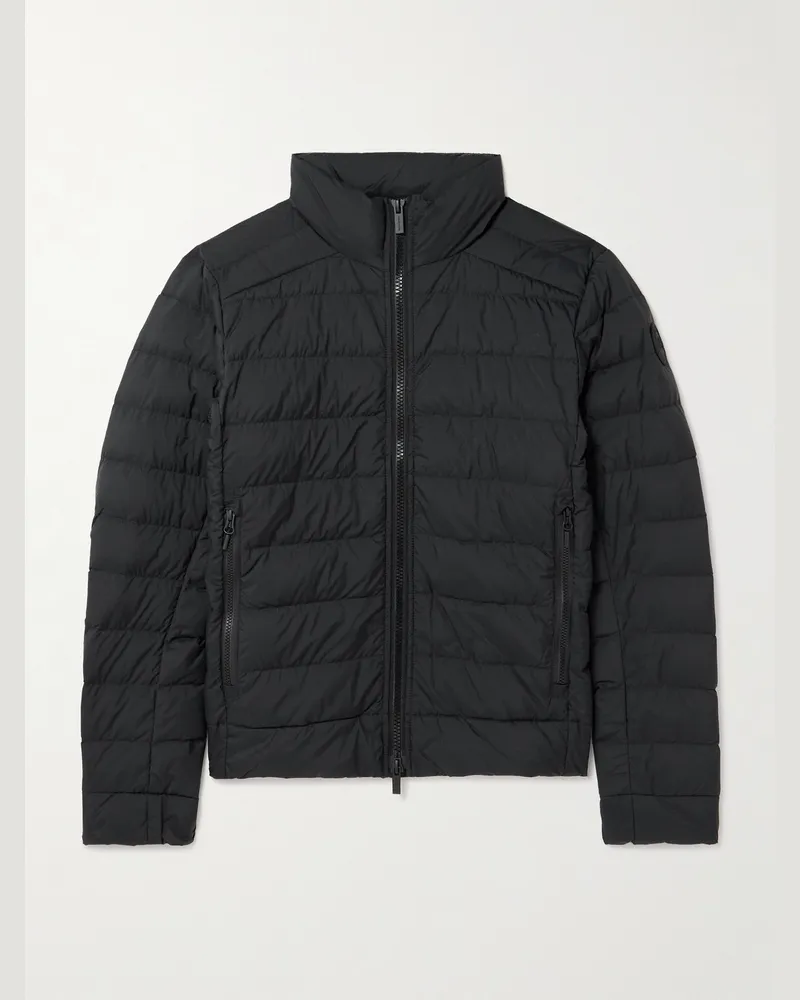 Canada Goose Crofton Daunenjacke aus gestepptem „EnduraLuxe“-Material mit Logoapplikation Schwarz