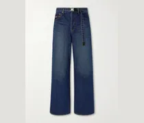 Belted Wide-Leg Jeans