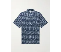 Palm Mc Pat Hemd aus bedrucktem Baumwoll-Voile mit wandelbarem Kragen